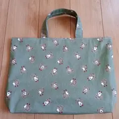 【SALE】レッスンバッグ　ベア　グリーンのサムネイル