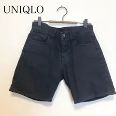 ユニクロ UJ　ブラックデニムショートパンツ　大人カジュアル