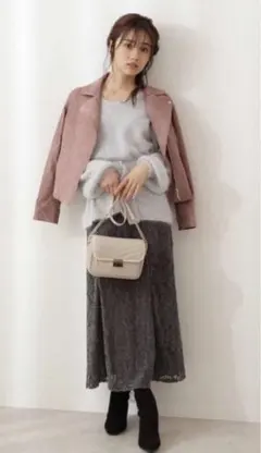 フェイクスエードライダースブルゾン プロポーションボディドレッシング