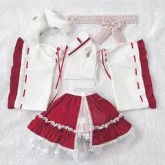 ディーラー様製 ドール服 和風 狐耳 赤 MDD