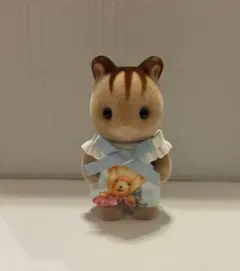 シルバニアファミリー＊赤ちゃんロンパース　ブルークマ柄