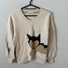 TSUMORI CHISATO ベージュ　ウール ニット　セーター　スパンコールのサムネイル