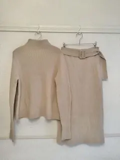 ミラオーウェン Mila Owen ハイネックニットストレートSK/SET