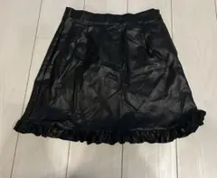 Apres jour レザー風フリルスカート