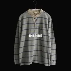 INSPIRE ラガーシャツ グレー Mのサムネイル