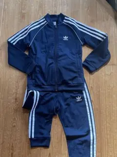 adidas ネイビー ジャージ 上下 セットアップ 130 トラックジャケット
