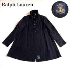 【美品】ポロラルフローレン ナポレオンジャケット 金ボタン ブラック 刺繍 4 希少 XL RALPH LAUREN DENIM & SUPPLY ナポレオン ジャケット 金