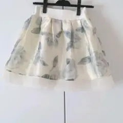 evelyn 花柄チュールフレアスカート