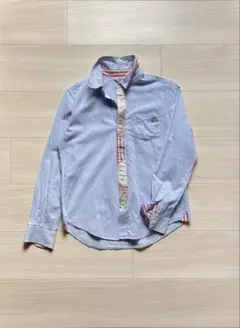 シャツ ブルー 柔らか 花柄 リボン デニムアンドダンガリー 45rpm 好き◎