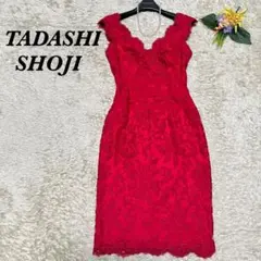 値下げ！tadashi shojiタダシジョージ藤刺繍ワンピース6黒⭐︎貴重 値下げ！tadashi shojiタダシジョージ藤刺繍ワンピース6黒⭐︎貴重