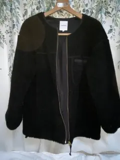 500引きます　ジャケット 黒　もこもこであったかい