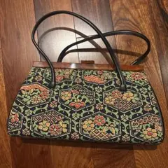 『値下げ』花柄刺繍の和装用バッグ