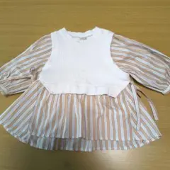 petit main ストライプ チュニック 80