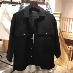 TRビッグシャツ BIGシャツ M 七分袖 ブラック HARE ZARA