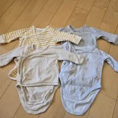 ☆UNIQLO 60サイズ☆ベビー肌着長袖4点セット