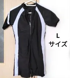 新品　レディース 水着　スポーツ　サイズL　黒　白