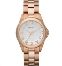 【未使用】Marc Jacobs ピンクゴールド× ホワイト ユニセックス腕時計
