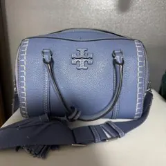 Tory Burch 青 レザーハンドバッグ