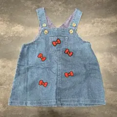 HELLO KITTY デニムジャンバースカート 80cm
