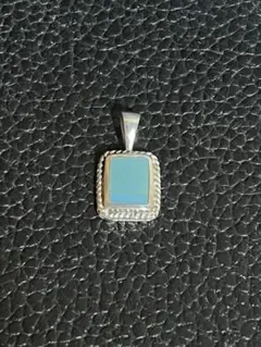 ナバホ族 ターコイズ silver 925 トップ ネックレス PB 刻印あり