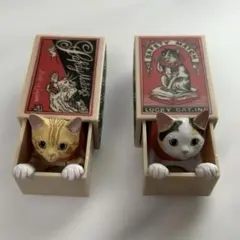 船橋つとむ マッチボックス猫 三毛 茶トラ 2点セット