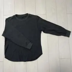 ユニクロ　ワッフルT グレー