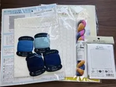 清原 刺し子大判ふきん　オリムパス 刺し子ふきん　アトリエkazu刺し子糸