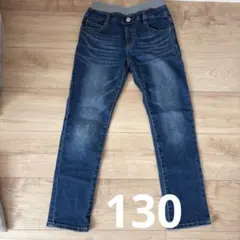 デニムパンツ ゴムウエスト スリムフィット　130 スボン