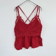 No Boundaries【L】レッド タンクトップ シンプル カジュアル