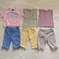 女の子 夏服 まとめ売り 保育園着 80cm 90cm 半袖Tシャツ レギンス