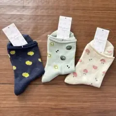 エグルニエバイサマンサモスモス　フルーツ柄ショートソックス