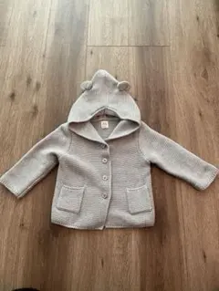 babyGAP くま耳ニットカーディガン　グレー