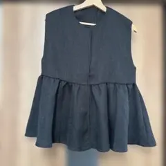 コカ　coca 薄手ツイードフレアベスト レディース　Lサイズ