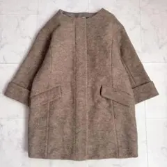 TATRAS メルトンウール　ノーカラーダウンコート　Sのサムネイル
