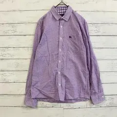 【洗練のパープル】BURBERRY BLACK LABEL ギンガムチェック