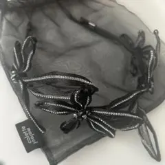 ブラックシフォンリボンヘアバンド　コレットマルーフ