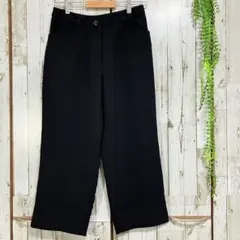 ☆ジャンニロジュディチェ☆美品☆ワイドパンツ スラックス アンクル [42] 黒