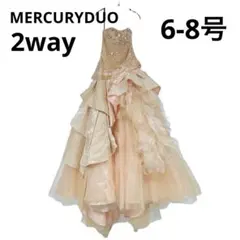 マーキュリーデュオ　ウエディングドレス　カラードレス　お色直し　ピンク　XS〜M