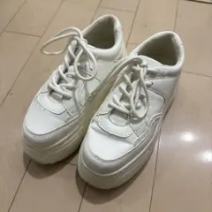 【ホワイト】WEGO 厚底スニーカー M