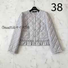 エムズグレイシー　ハート付き　中綿　キルティング　ジャケット　袖先リボン　38