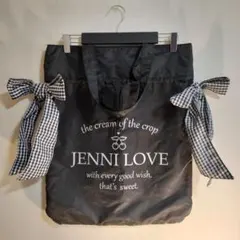 JENNI LOVE リボン付きトートバッグ ブラックのサムネイル