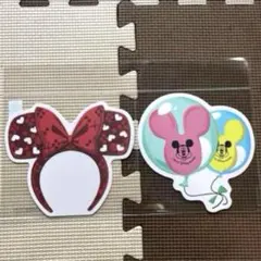 ディズニー　ミニーカチューシャ＆ミッキー バルーン　ポストカードセット