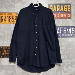 90s Ralph Lauren BLAKE BDシャツ ネイビー M フェード