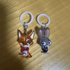 ズートピア2 めじるしアクセサリー　ニック　ジュディ　ガチャガチャ