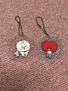 BT21 TATA&RJ アクリルキーホルダー 2個セット