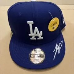新品 ニューエラ キッズ 大谷翔平 キャップ サイン ダークロイヤル フリー