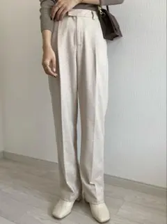 ✳︎callautiaカラウティア タックストレートウォームスラックス