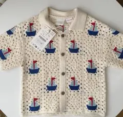 ZARA KIDS ヨット柄クロシェ編みシャツ92
