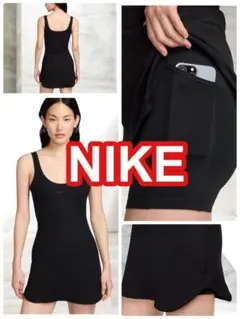 【新品】NIKE リブ ノースリーブ ワンピース インナーパンツ付き Mのサムネイル