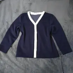 NAGAI LEBEN ネイビー カーディガン Lサイズ